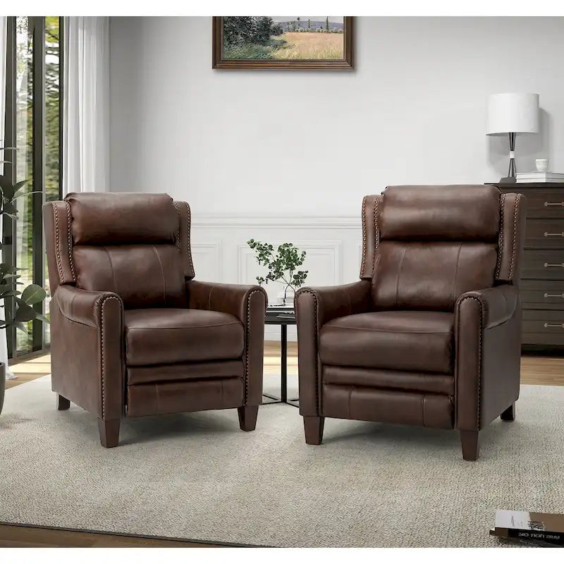 32.48 Wide Leather Manual Recliner Set of 2