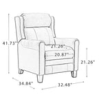 32.48 Wide Leather Manual Recliner Set of 2