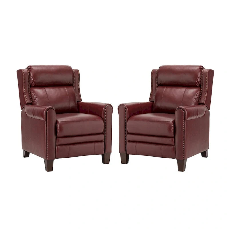 32.48 Wide Leather Manual Recliner Set of 2