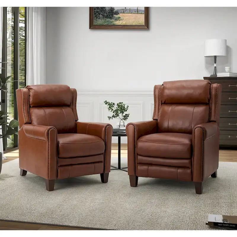 32.48 Wide Leather Manual Recliner Set of 2