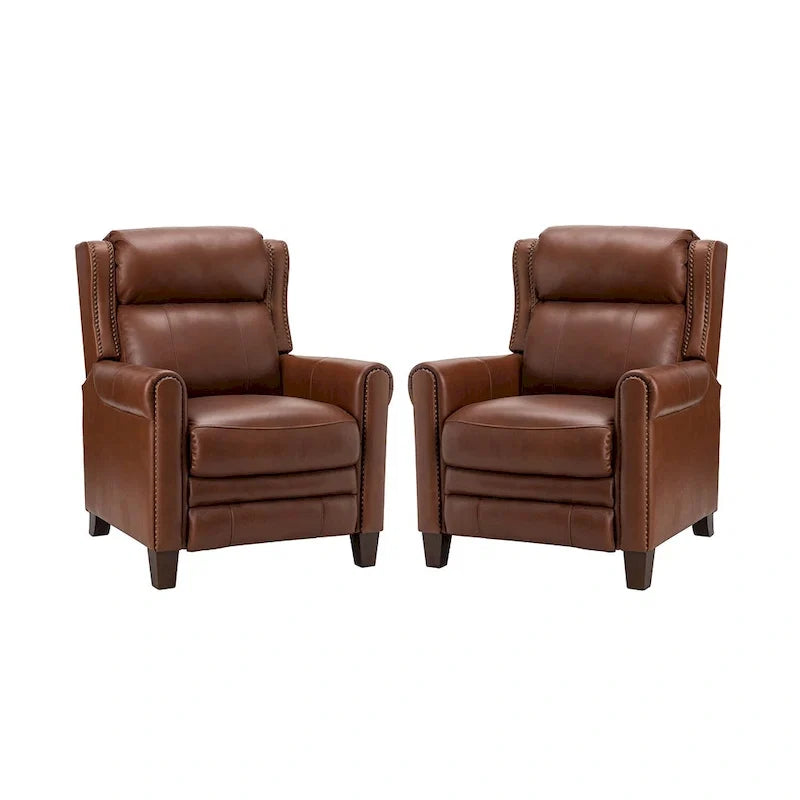 32.48 Wide Leather Manual Recliner Set of 2