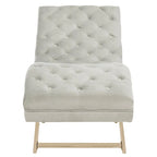 Velvet Chaise Lounge with Round Pillow - 65Wx23Dx33H