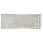 Velvet Chaise Lounge with Round Pillow - 65Wx23Dx33H