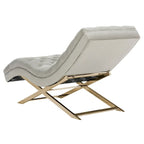 Velvet Chaise Lounge with Round Pillow - 65Wx23Dx33H