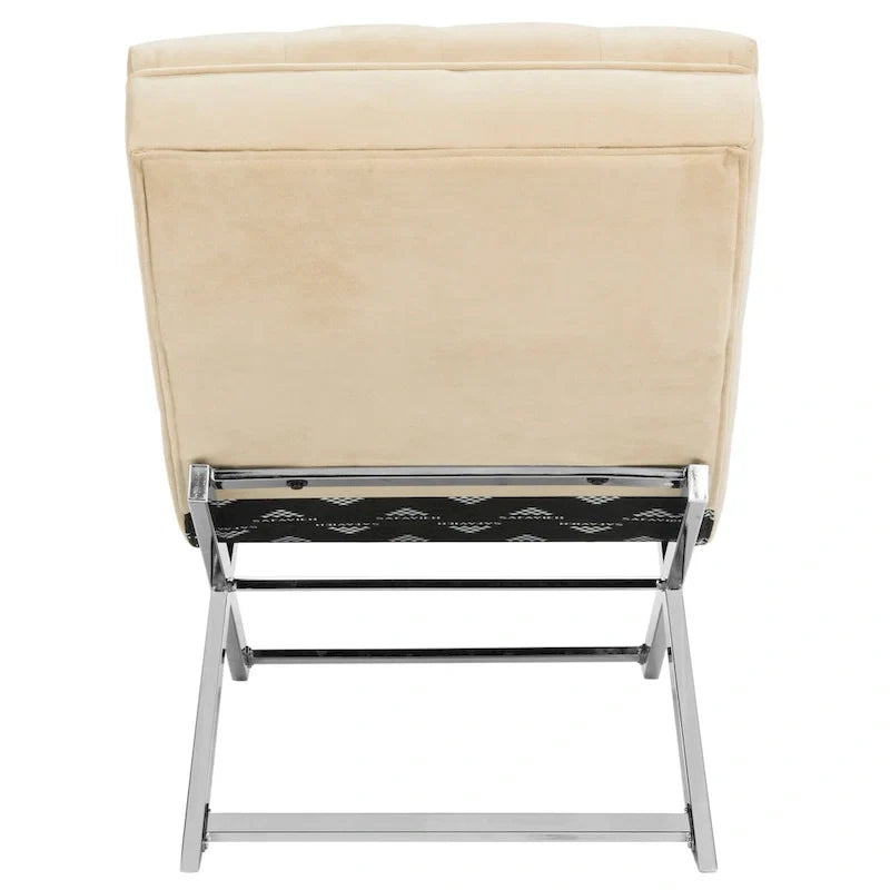 Velvet Chaise Lounge with Round Pillow - 65Wx23Dx33H