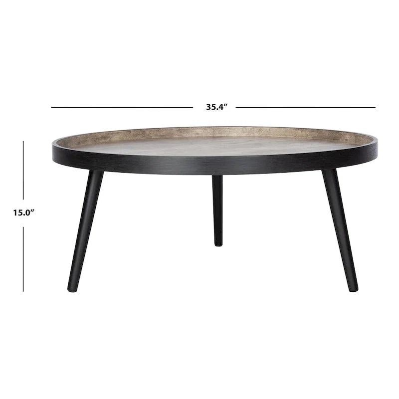 Round Tray Top Coffee Table - 35.4W x 35.4D x 15H