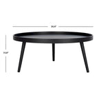 Round Tray Top Coffee Table - 35.4W x 35.4D x 15H