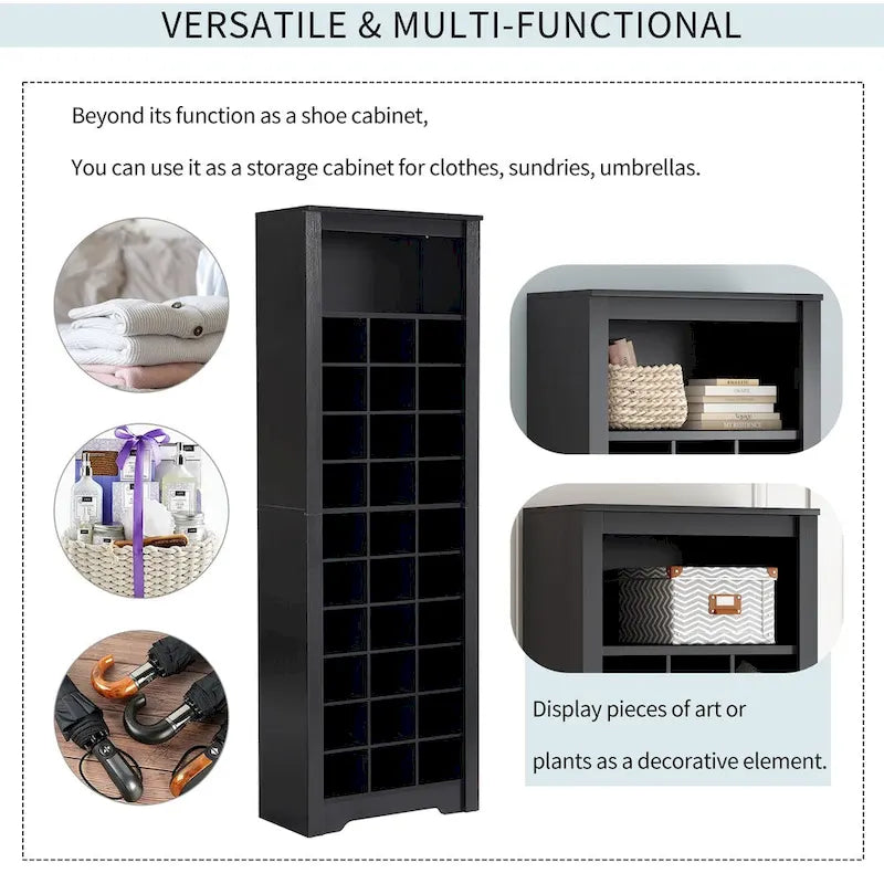 Contemporary Shoe Cabinet with Multiple Storage Capacity