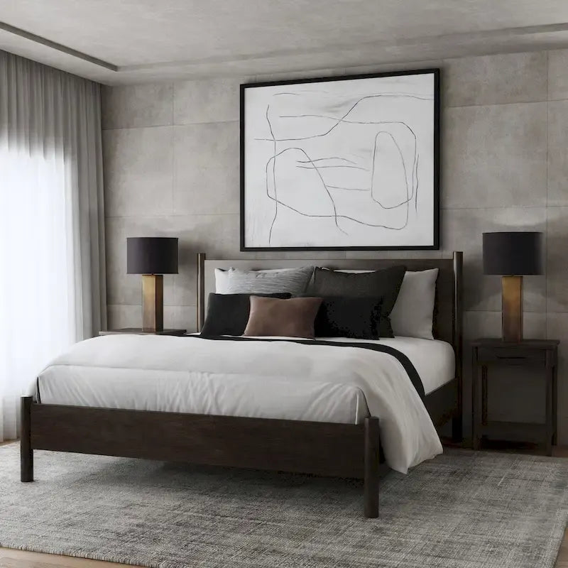 Rounded Leg Platform Bed