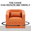 Barrel Accent Chair with Ottoman