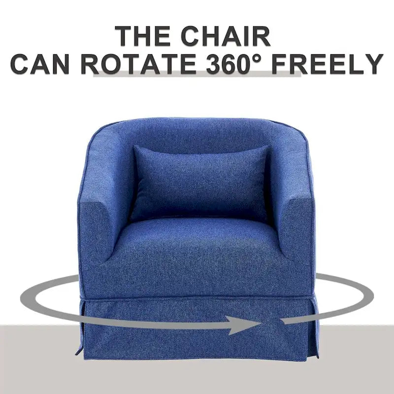 Barrel Accent Chair with Ottoman