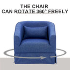 Barrel Accent Chair with Ottoman