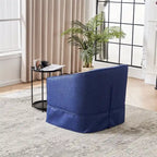 Barrel Accent Chair with Ottoman