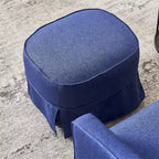Barrel Accent Chair with Ottoman
