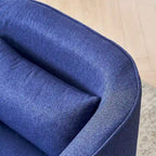 Barrel Accent Chair with Ottoman