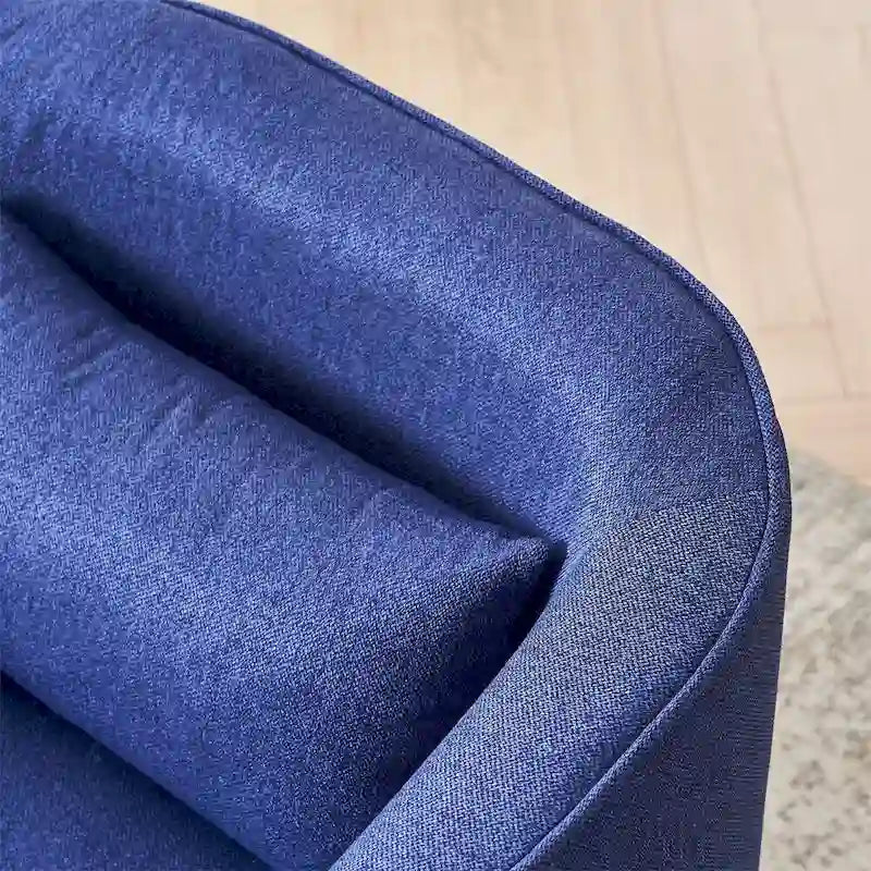 Barrel Accent Chair with Ottoman