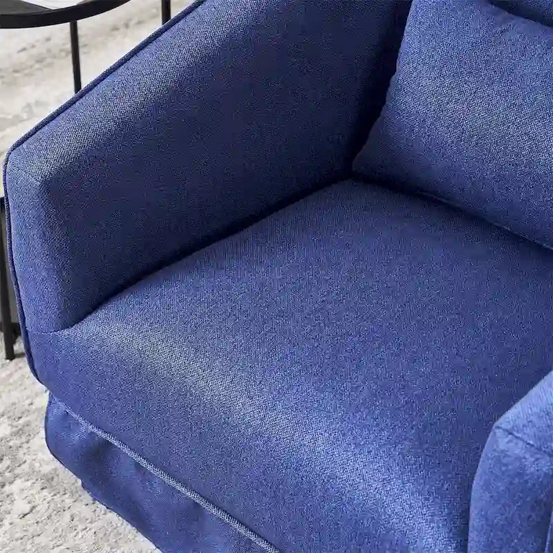 Barrel Accent Chair with Ottoman