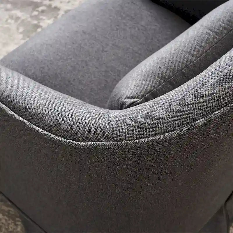 Barrel Accent Chair with Ottoman