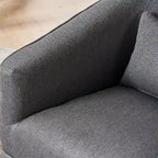 Barrel Accent Chair with Ottoman