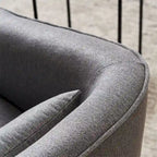 Barrel Accent Chair with Ottoman