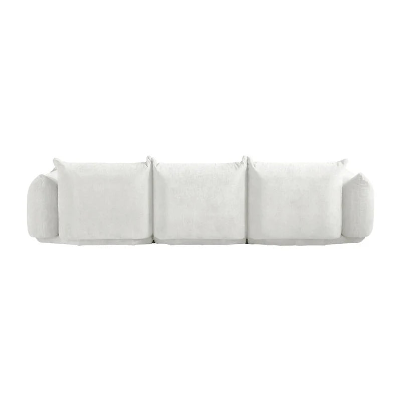 3-Piece Chenille Sofa Set with Ottoman – Armchair, Loveseat & 3-Seater Couch
