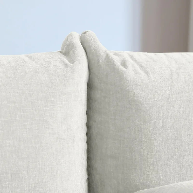 3-Piece Chenille Sofa Set with Ottoman – Armchair, Loveseat & 3-Seater Couch