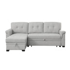84-inch Reversible Sleeper Sectional Sofa with Storage Chaise