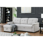 84-inch Reversible Sleeper Sectional Sofa with Storage Chaise