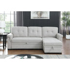 84-inch Reversible Sleeper Sectional Sofa with Storage Chaise
