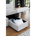 84-inch Reversible Sleeper Sectional Sofa with Storage Chaise