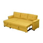 84-inch Reversible Sleeper Sectional Sofa with Storage Chaise