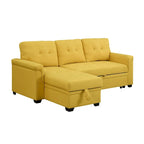 84-inch Reversible Sleeper Sectional Sofa with Storage Chaise