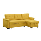 84-inch Reversible Sleeper Sectional Sofa with Storage Chaise