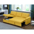 84-inch Reversible Sleeper Sectional Sofa with Storage Chaise