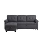 84-inch Reversible Sleeper Sectional Sofa with Storage Chaise