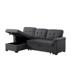 84-inch Reversible Sleeper Sectional Sofa with Storage Chaise