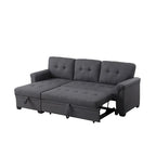 84-inch Reversible Sleeper Sectional Sofa with Storage Chaise