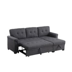 84-inch Reversible Sleeper Sectional Sofa with Storage Chaise