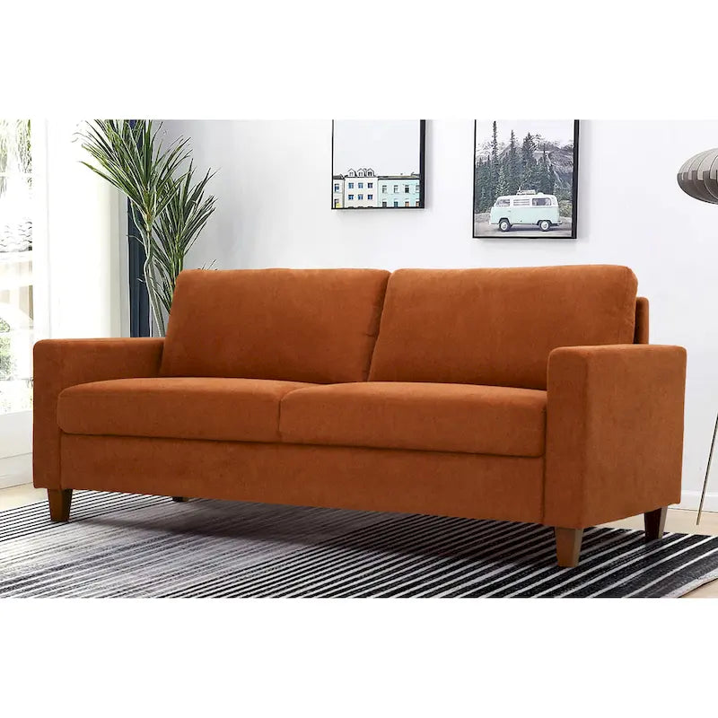 77-Inch Upholstered Living Room Sofa