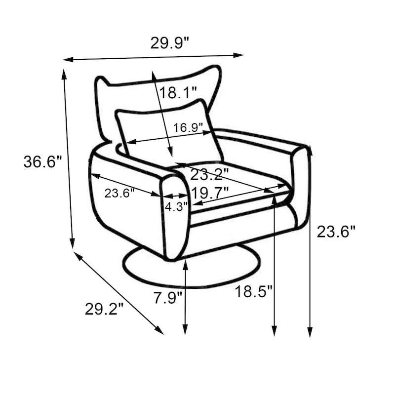 360-Degree Swivel Accent Chair