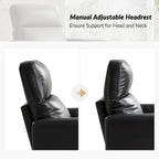 Genuine Leather Swivel Rocker Recliner (Set of 2)