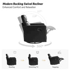 Genuine Leather Swivel Rocker Recliner (Set of 2)