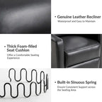 Genuine Leather Swivel Rocker Recliner (Set of 2)