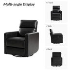 Genuine Leather Swivel Rocker Recliner (Set of 2)