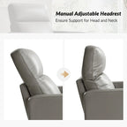 Genuine Leather Swivel Rocker Recliner (Set of 2)