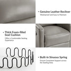 Genuine Leather Swivel Rocker Recliner (Set of 2)
