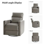 Genuine Leather Swivel Rocker Recliner (Set of 2)