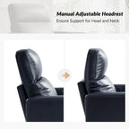 Genuine Leather Swivel Rocker Recliner (Set of 2)