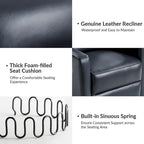 Genuine Leather Swivel Rocker Recliner (Set of 2)