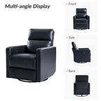 Genuine Leather Swivel Rocker Recliner (Set of 2)